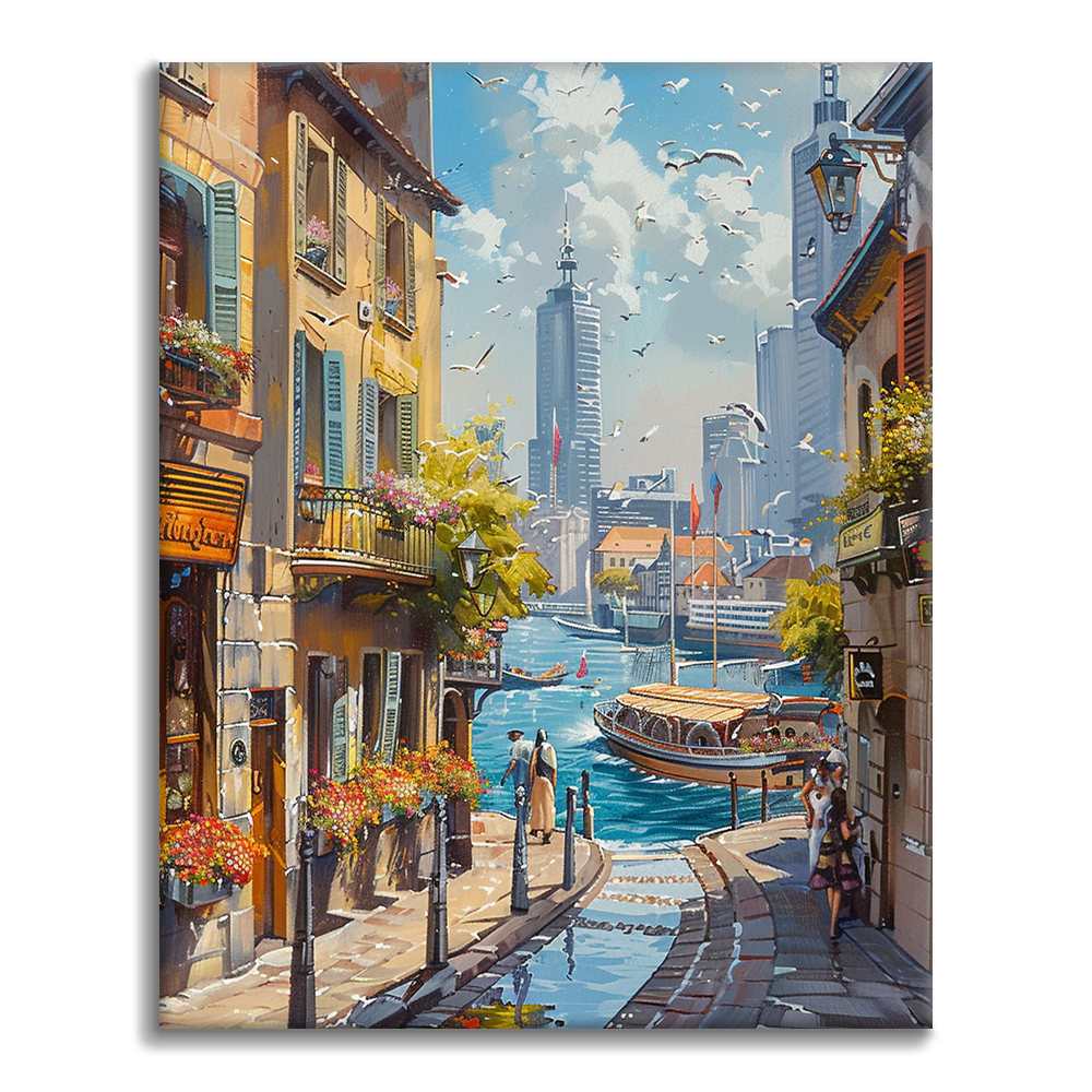 Passeggiata sul lungomare - Dipingere con i Numeri