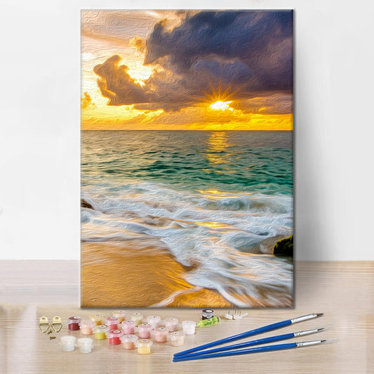 Tramonto sulla spiaggia - Dipingere con i Numeri