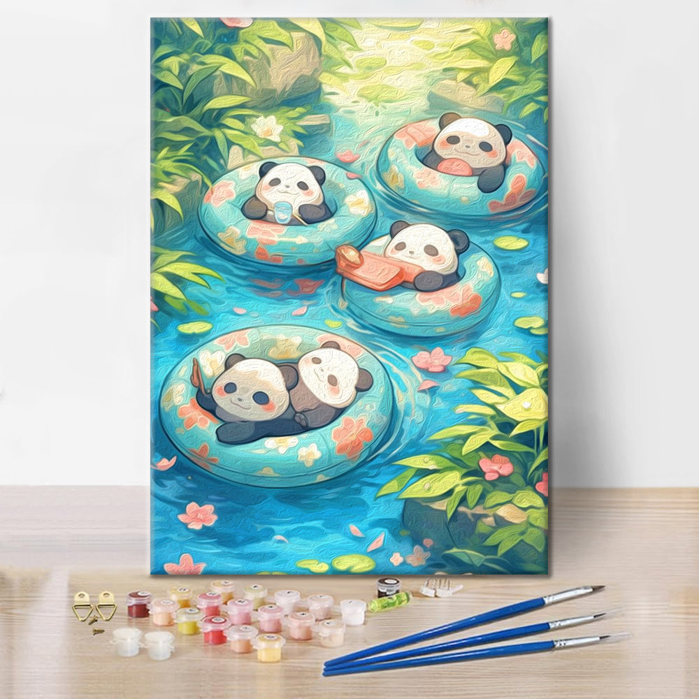 Panda carino - Dipingere con i Numeri