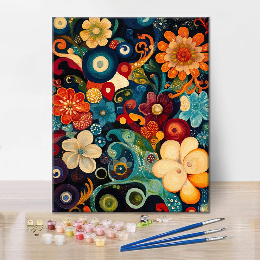 Fiori astratti - Dipingere con i Numeri