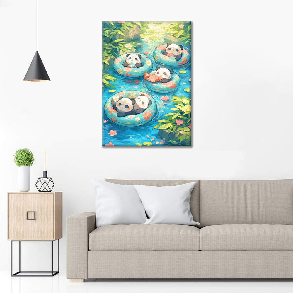 Panda carino - Dipingere con i Numeri