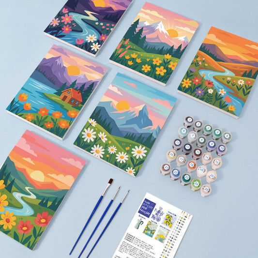 Montagne e fiori - Dipingere con i Numeri