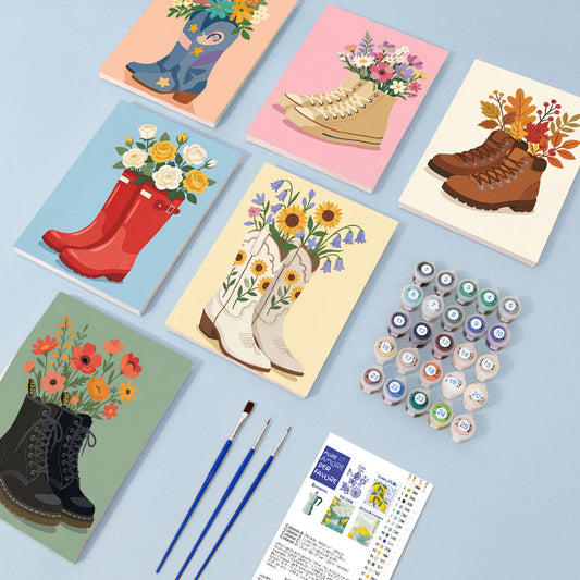 Fiori nelle scarpe - Dipingere con i Numeri