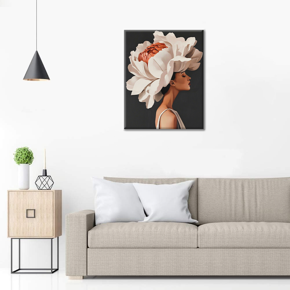 Fiore e donna - Dipingere con i Numeri