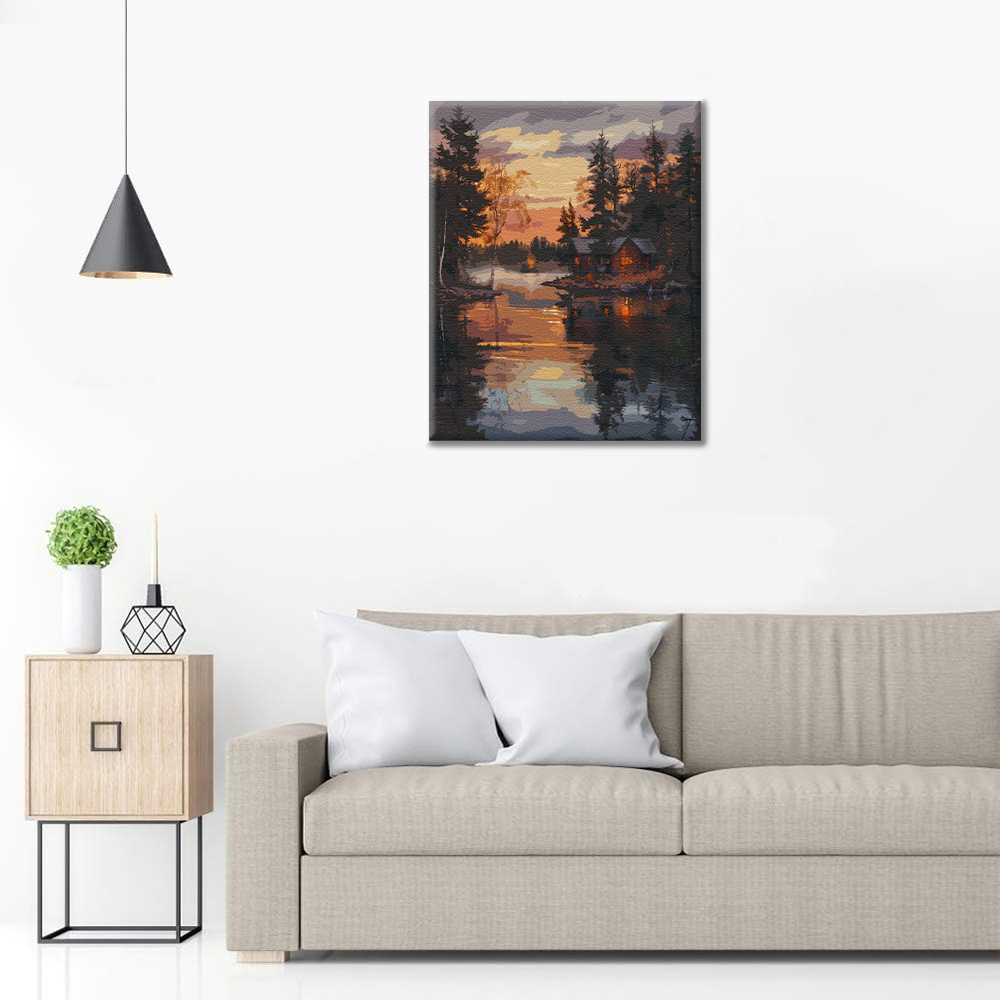 Casa sull'acqua - Dipingere con i Numeri