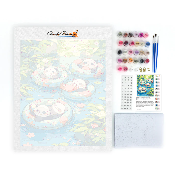 Panda carino - Dipingere con i Numeri