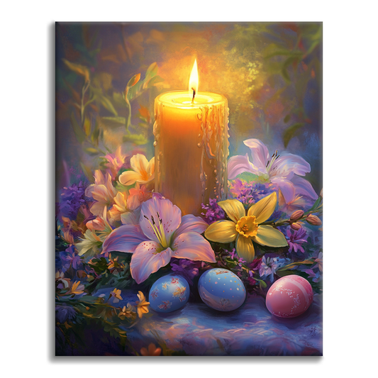 Lume di Candela Pasquale - Dipingere con i Numeri