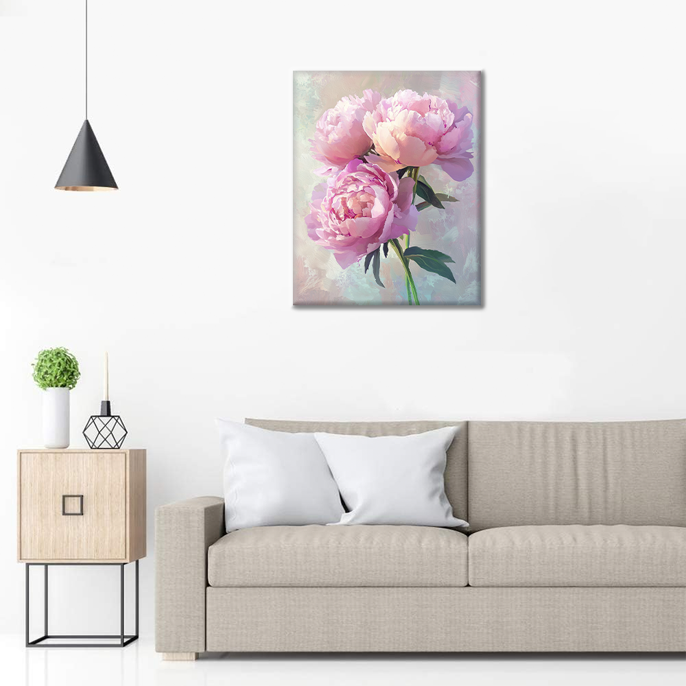 Peonia Rosa - Dipingere con i Numeri