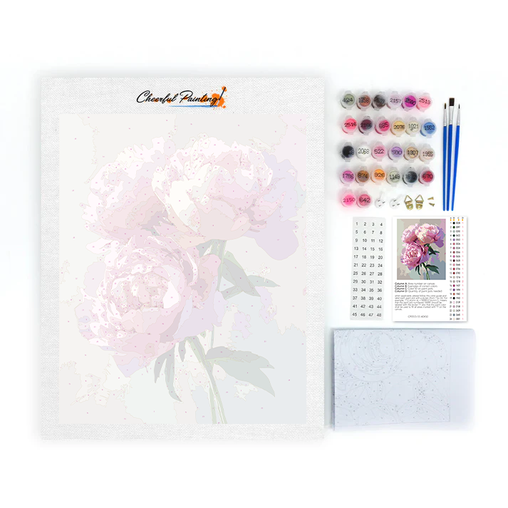 Peonia Rosa - Dipingere con i Numeri