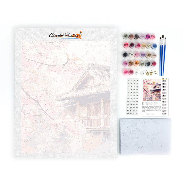 Fiori di Ciliegio accanto alla Casa - Dipingere con i Numeri