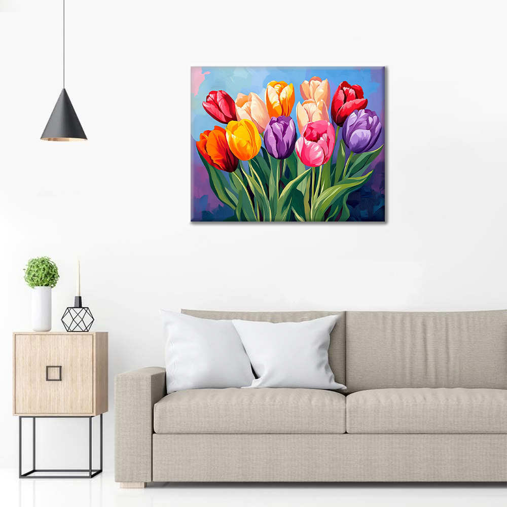 Tulipani - Dipingere con i numeri