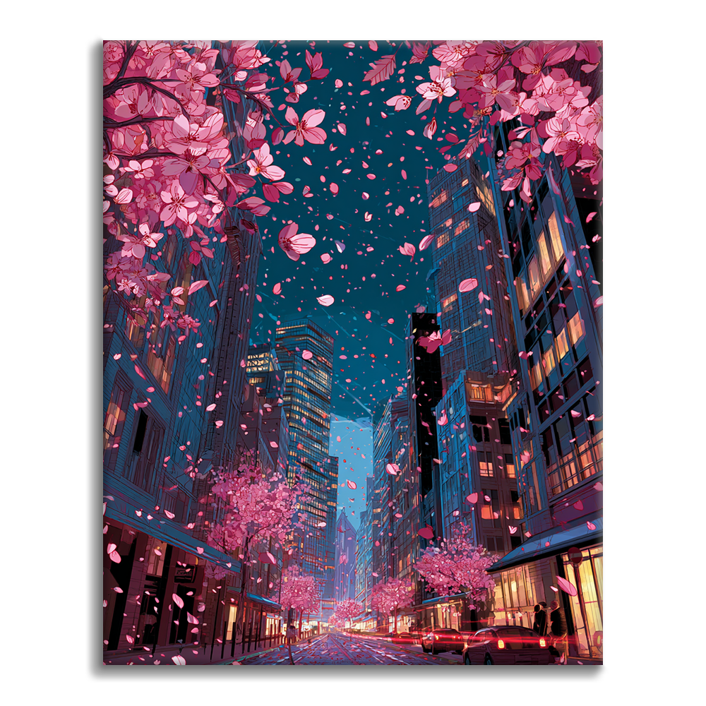 City Blooms Cherry - Dipingere con i numeri