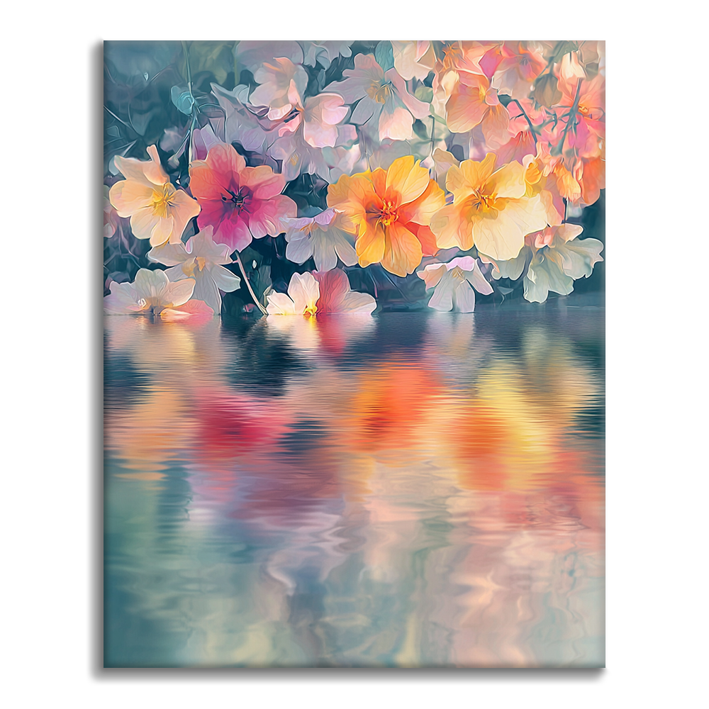 Sognante floreale sopra l'acqua - Dipingere con i numeri