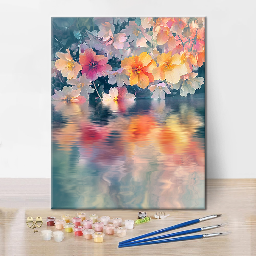 Sognante floreale sopra l'acqua - Dipingere con i numeri