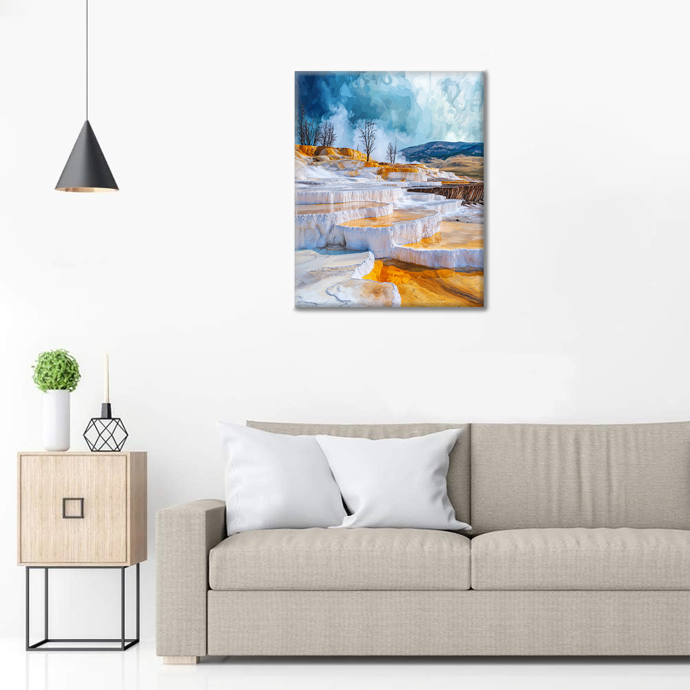 Mammoth Hot Springs Terraces - Dipingere con i numeri