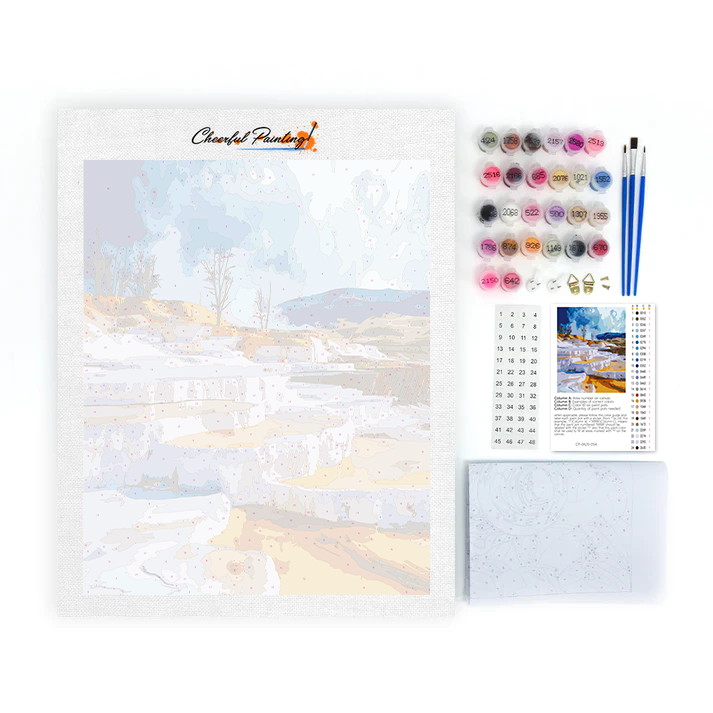 Mammoth Hot Springs Terraces - Dipingere con i numeri