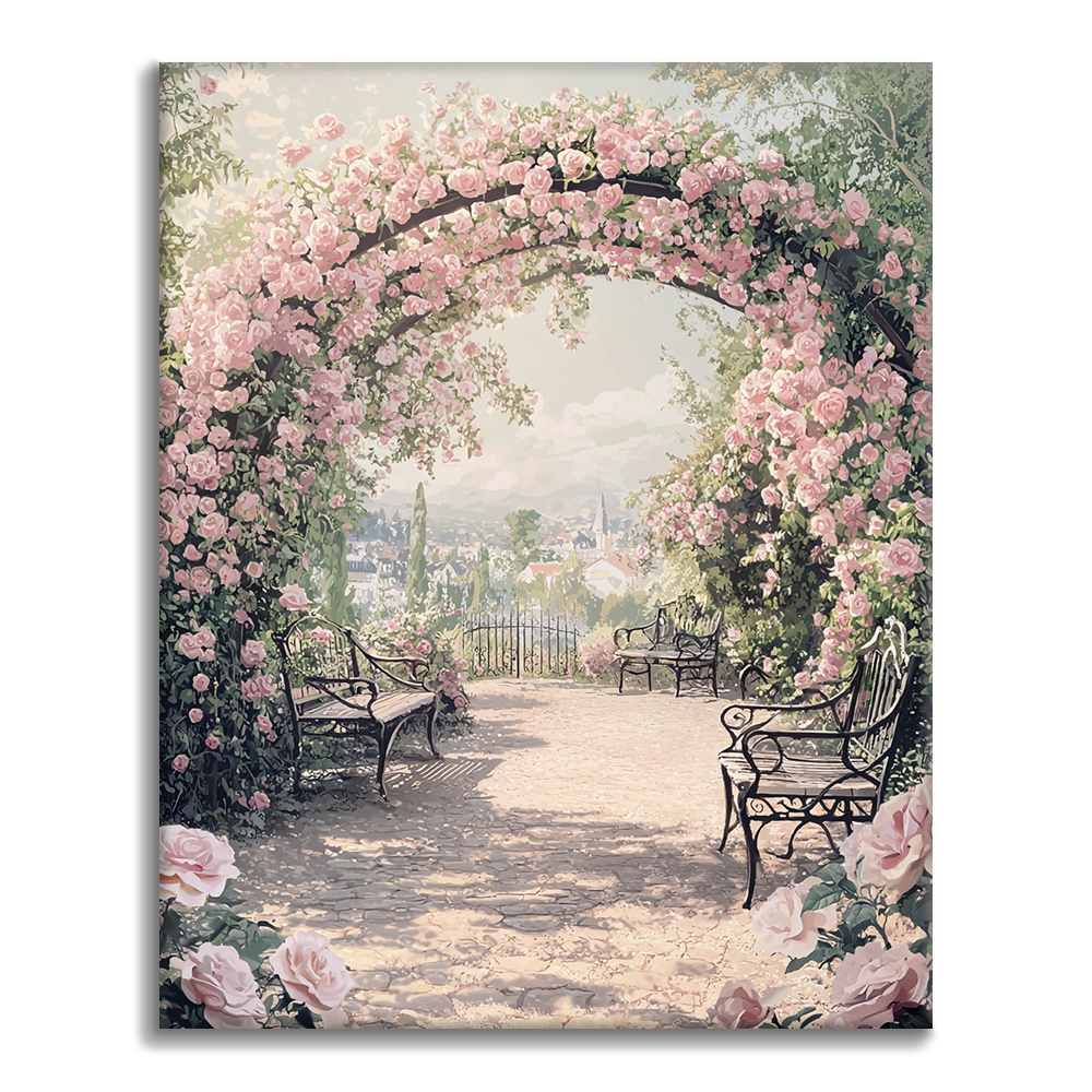 Giardino di rose francese romantico - Dipingere con i numeri