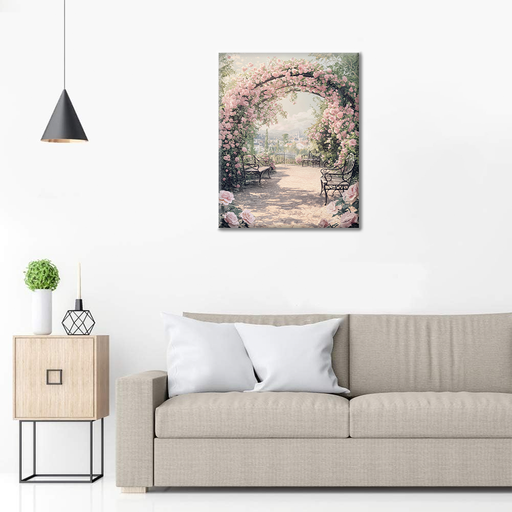 Giardino di rose francese romantico - Dipingere con i numeri