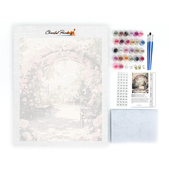 Giardino di rose francese romantico - Dipingere con i numeri