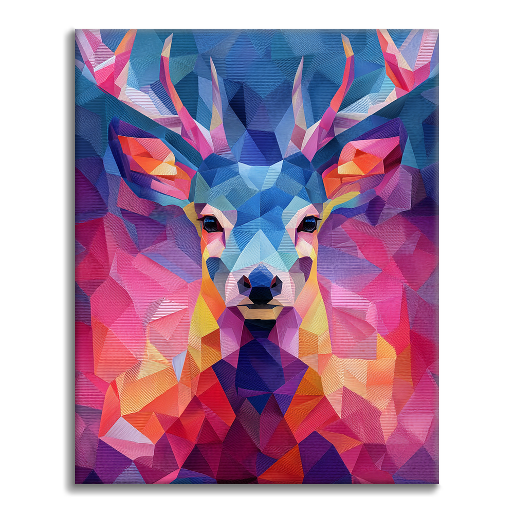 Cervo geometrico - Dipingere con i Numeri