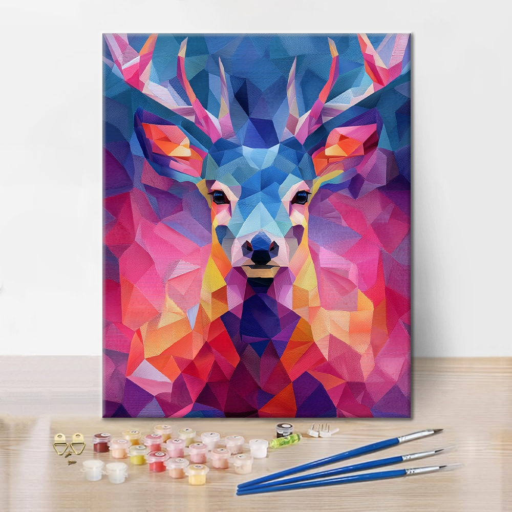 Cervo geometrico - Dipingere con i Numeri