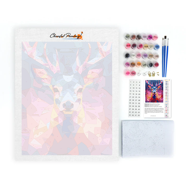 Cervo geometrico - Dipingere con i Numeri