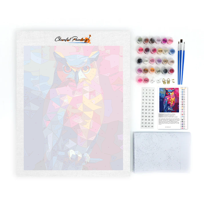 Gufo geometrico - Dipingere con i Numeri