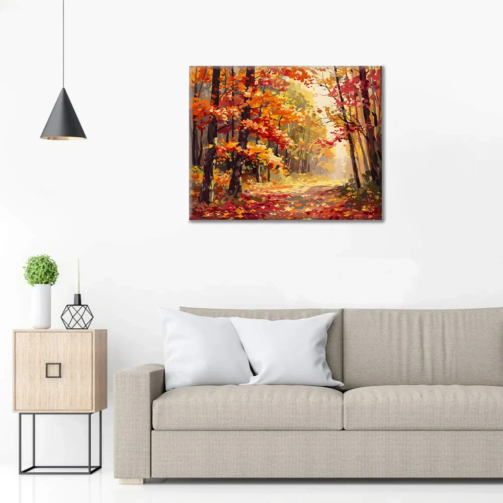 Sentiero autunnale - Dipingere con i Numeri