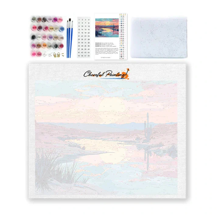 Tramonto nel deserto - Dipingere con i Numeri