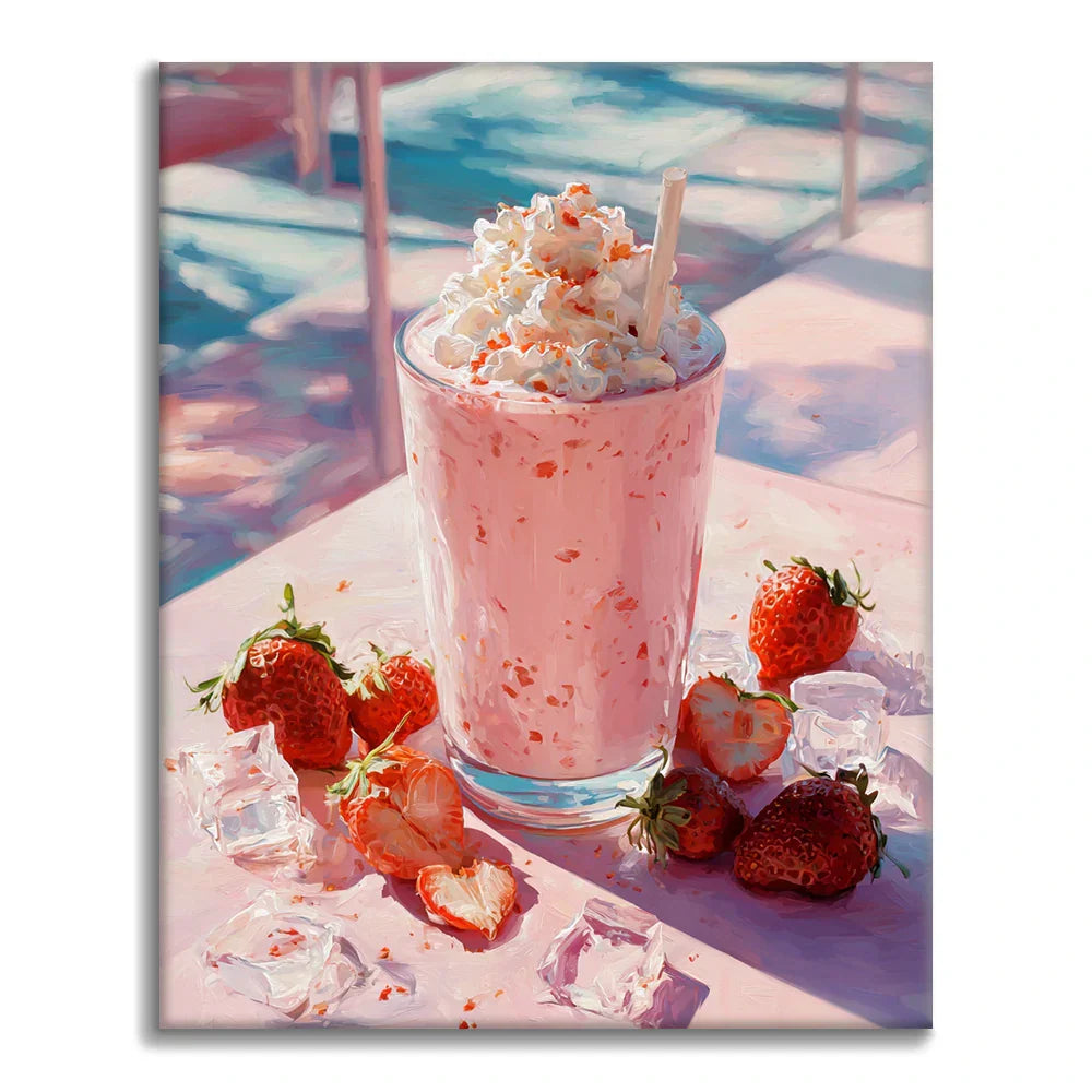 Frappè alla fragola - Dipingere con i Numeri