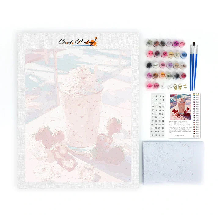 Frappè alla fragola - Dipingere con i Numeri