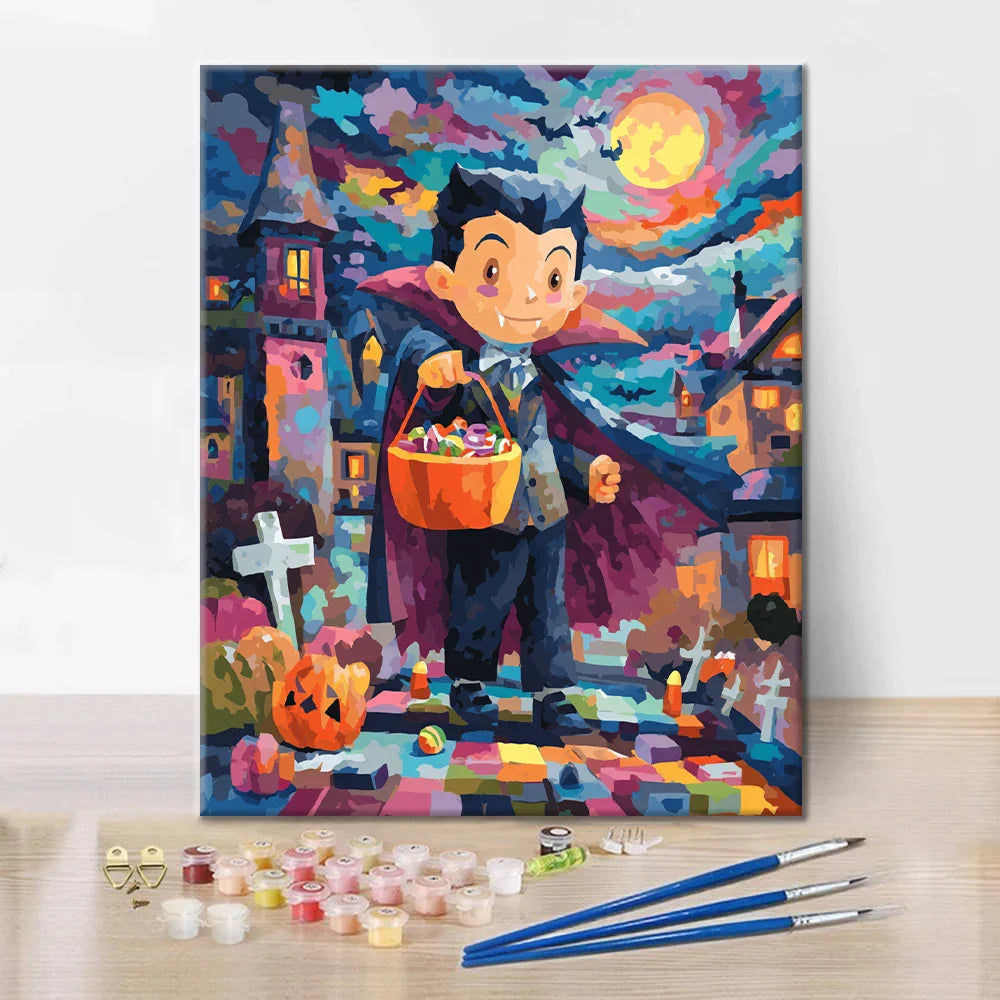Bambino vampiro - Dipingere con i Numeri