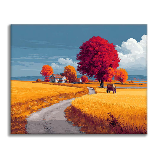 Passeggiata autunnale in campagna - Dipingere con i Numeri