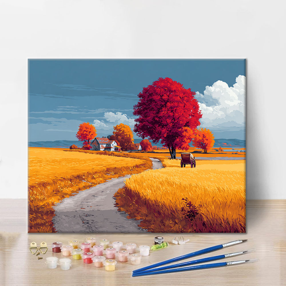 Passeggiata autunnale in campagna - Dipingere con i Numeri