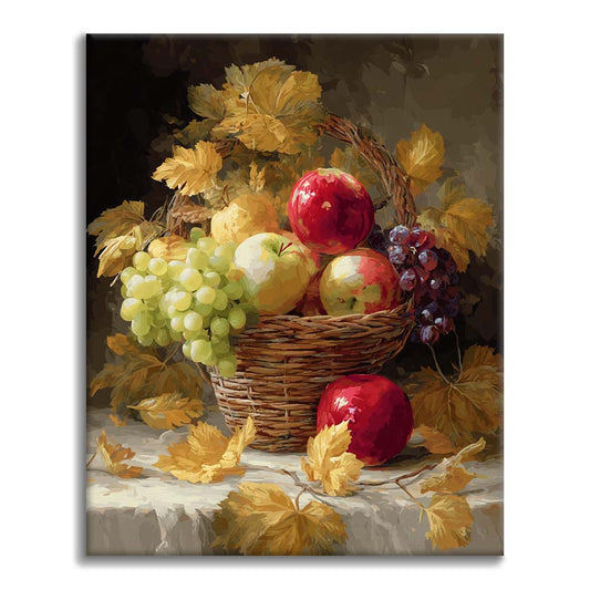 Cesto di frutta autunnale - Dipingere con i Numeri