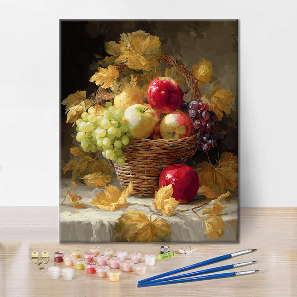 Cesto di frutta autunnale - Dipingere con i Numeri