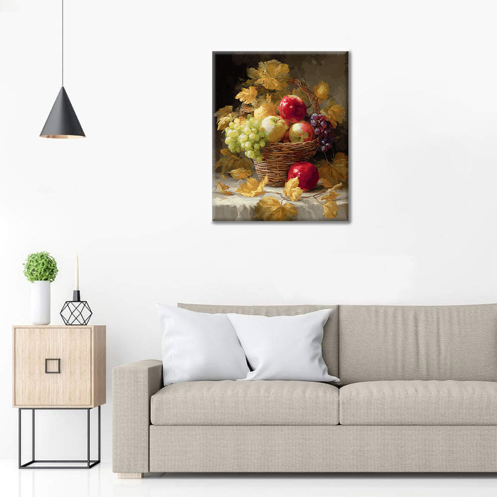 Cesto di frutta autunnale - Dipingere con i Numeri