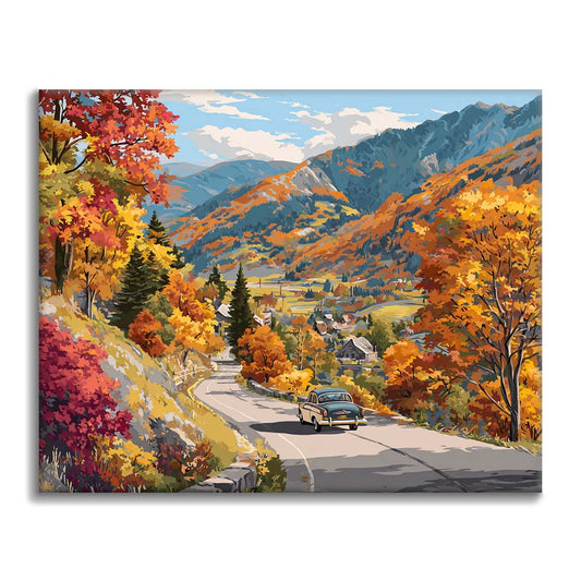 Viaggio autunnale su strada - Dipingere con i Numeri
