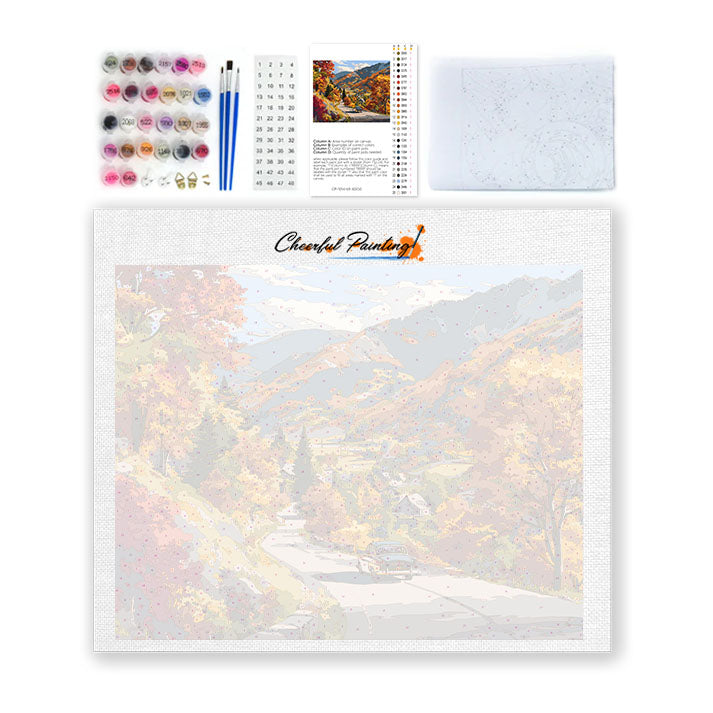 Viaggio autunnale su strada - Dipingere con i Numeri