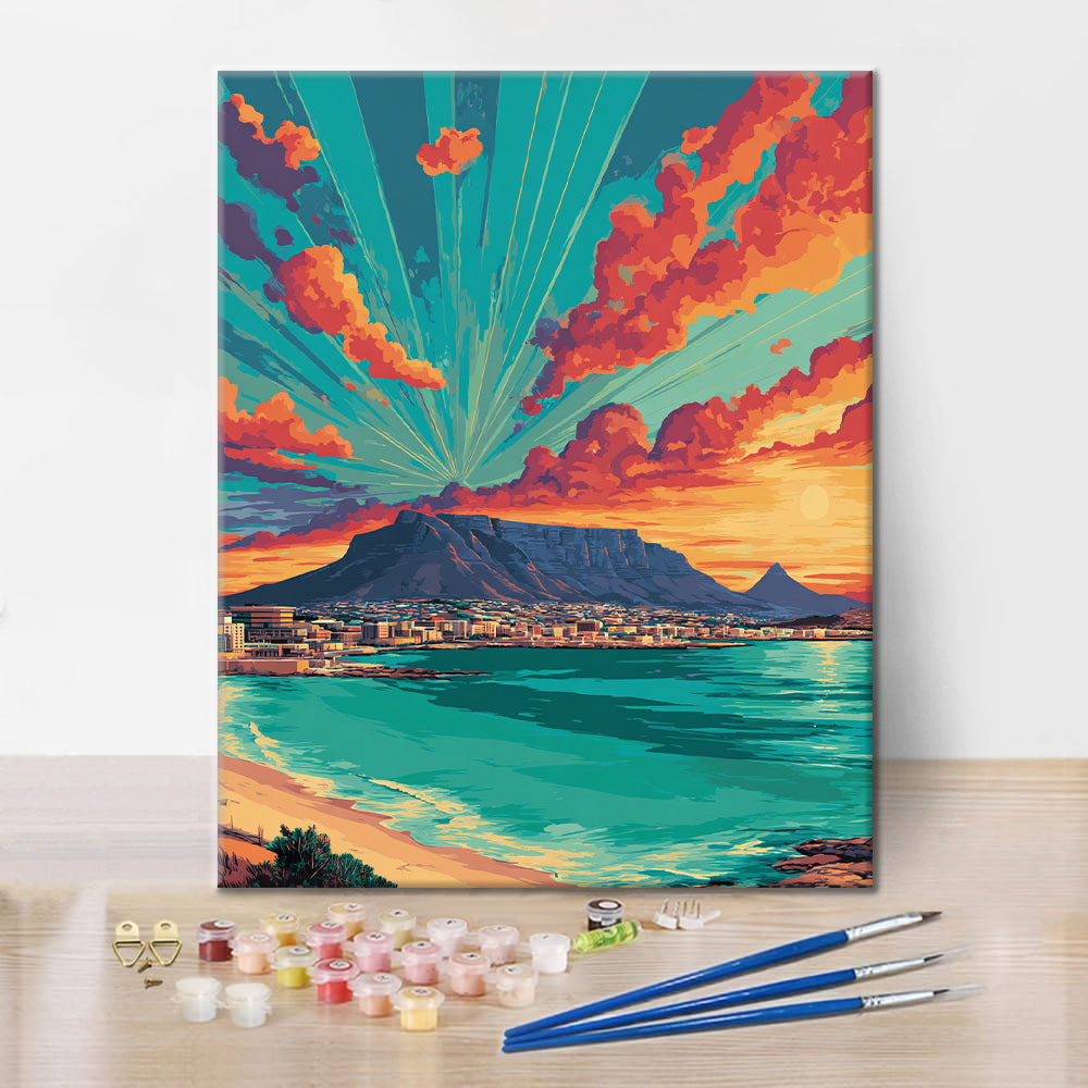 Tramonto a Città del Capo - Dipingere con i Numeri