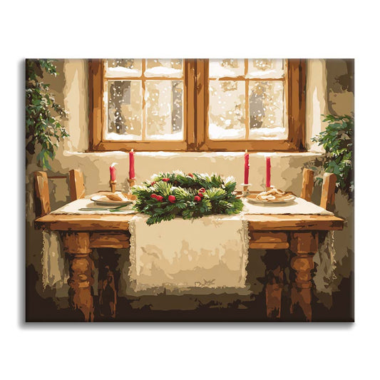 Impostazione della cena di Natale - Dipingere con i Numeri