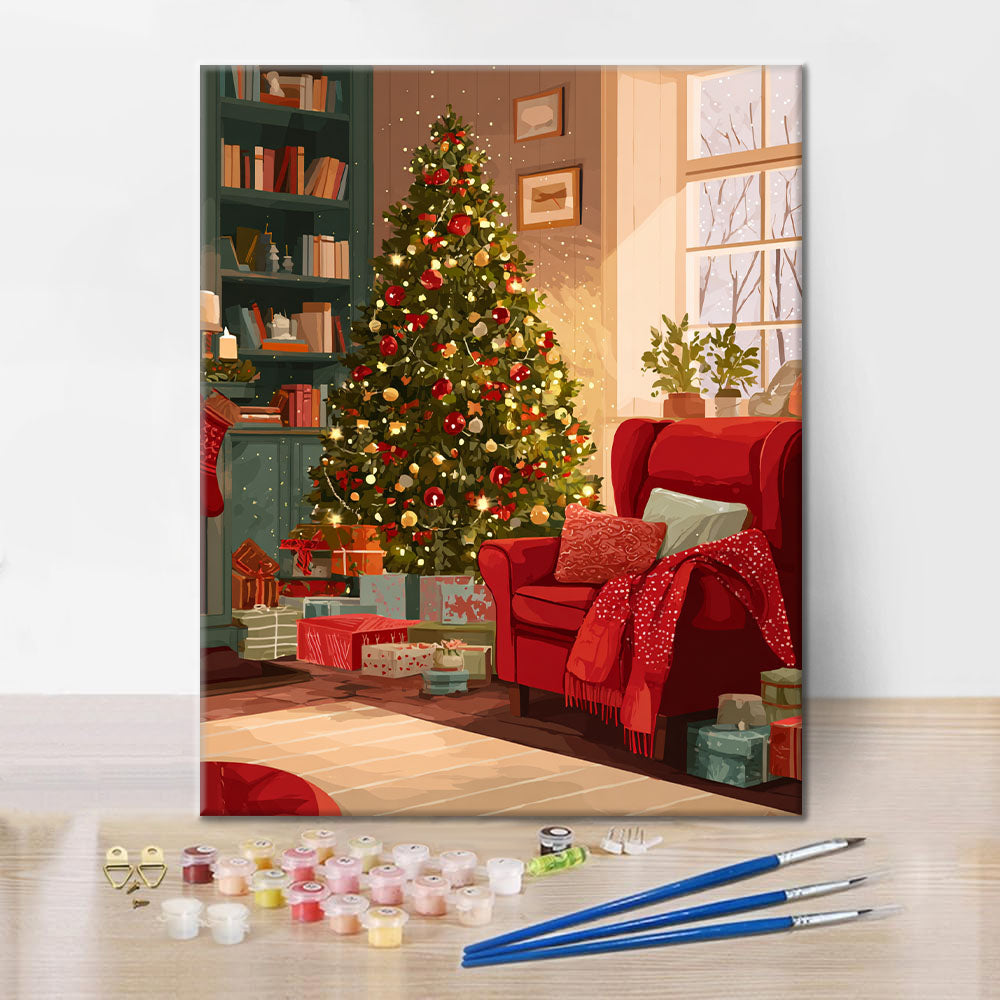 Albero di Natale accogliente - Dipingere con i Numeri