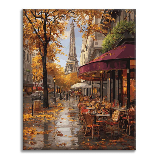 Foglie cadute a Parigi - Dipingere con i Numeri