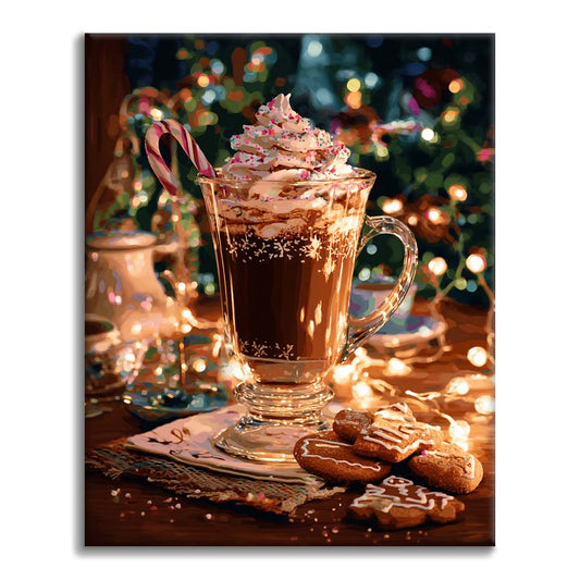 Cioccolata calda in inverno - Dipingere con i Numeri