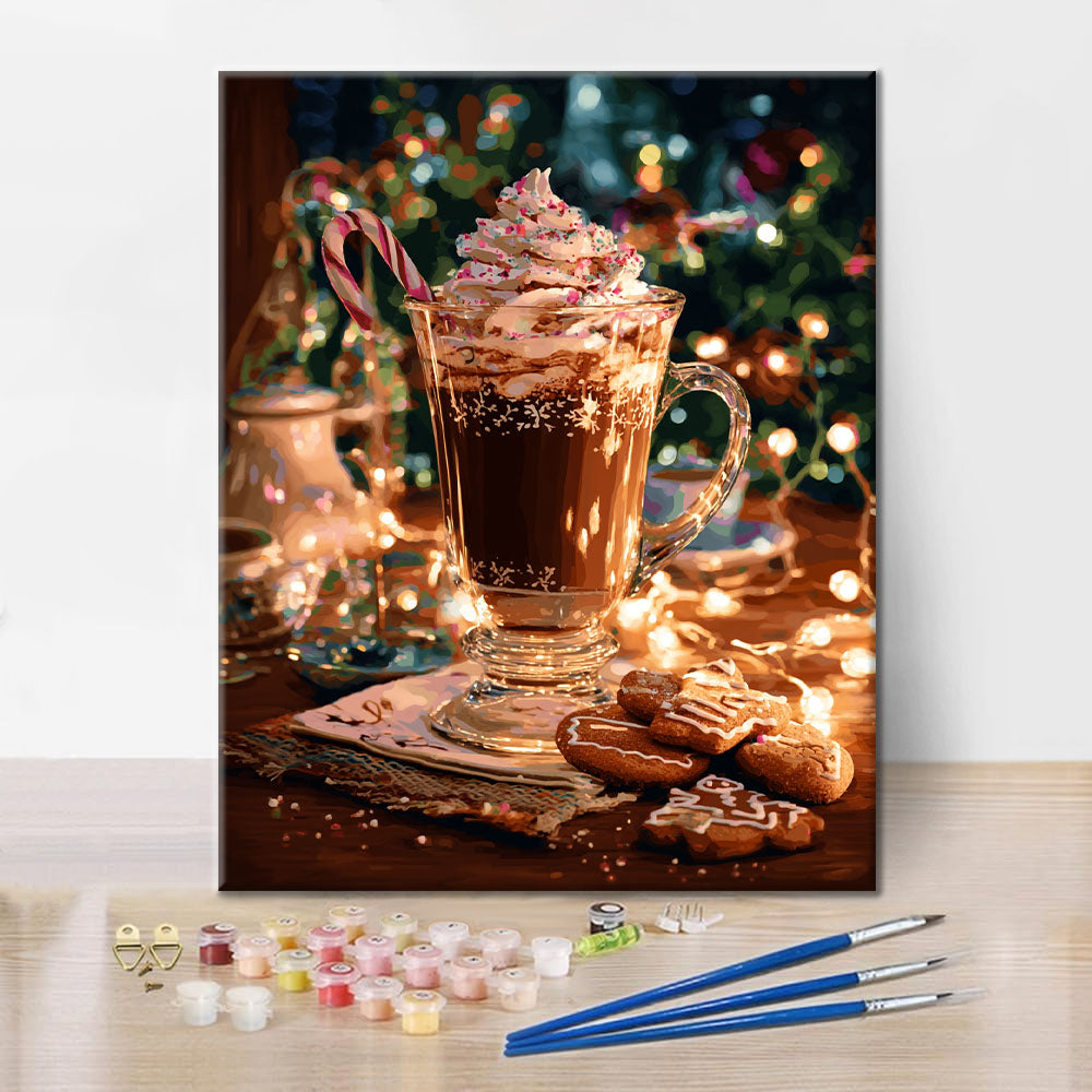 Cioccolata calda in inverno - Dipingere con i Numeri