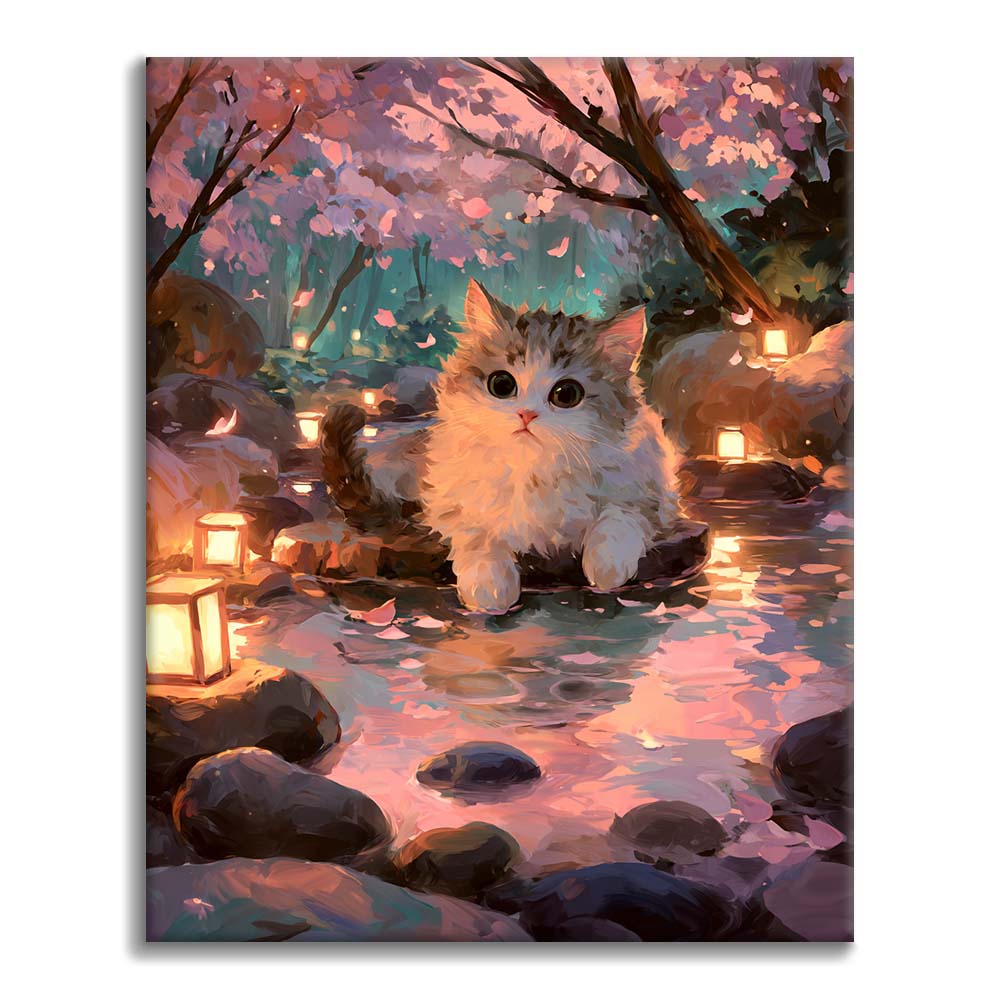 Gatto delle sorgenti termali - Dipingere con i Numeri