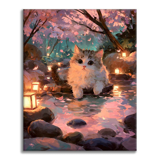 Gatto delle sorgenti termali - Dipingere con i Numeri