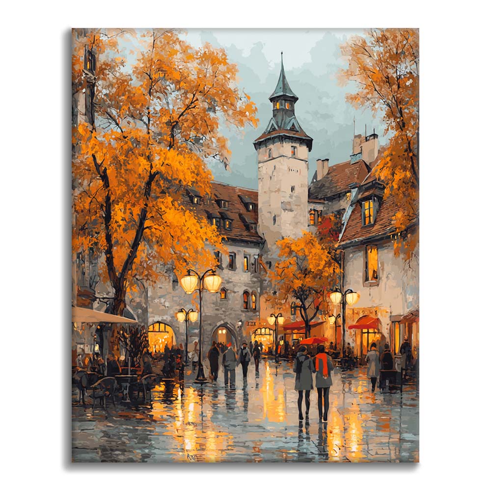 Piazza frondosa - Dipingere con i Numeri