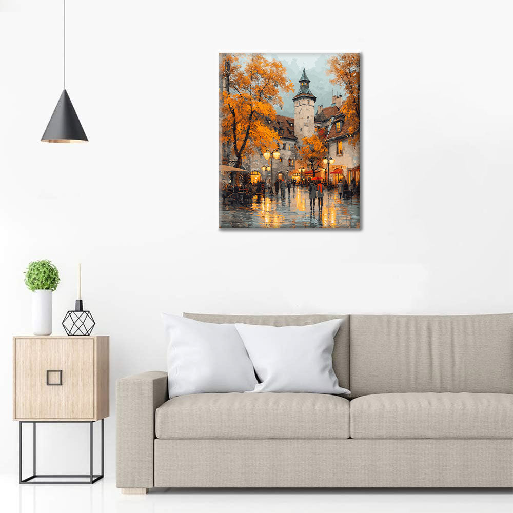 Piazza frondosa - Dipingere con i Numeri