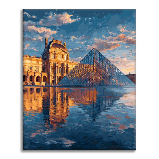 Riflesso della piramide del Louvre - Dipingere con i Numeri